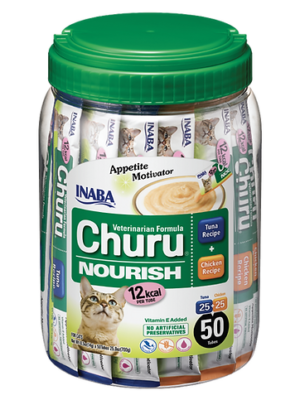 INABA CAT SNACK CHURU VET NOURISH 50P - TUNA & CHICKEN