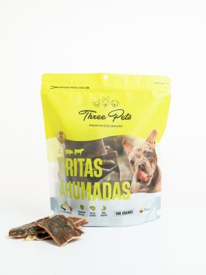 THREE PETS DOG SNACK BOLSA TIRITAS AHUMADAS X 70 UNDS 500 GR