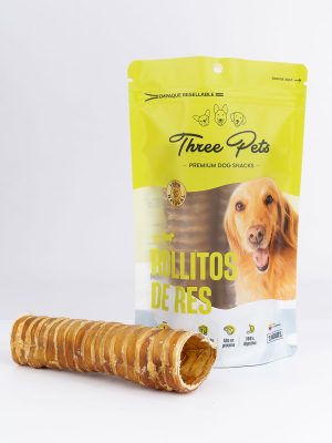 THREE PETS DOG SNACK ROLLITOS DE RES X 2 UNDS 60 GR
