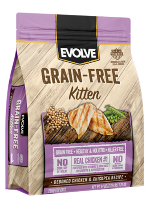 EVOLVE CAT GRAIN FREE KITTEN CHICKEN - POLLO