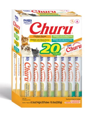 CHURU INABA CAT SNACK CAJA 20 UNIDADES - VARIEDADES DE POLLO