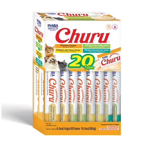 CHURU INABA CAT SNACK CAJA 20 UNIDADES - VARIEDADES DE POLLO