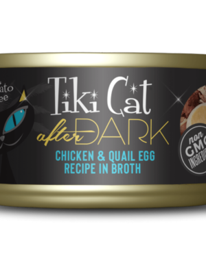 TIKI CAT AFTER DARK - POLLO Y HUEVO DE CODORNIZ EN CALDO - 80 GR - LATA