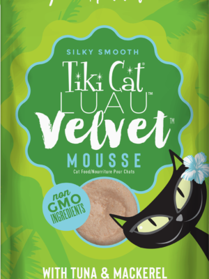 TIKI CAT LUAU VELVET MOUSSE - ATUN Y CABALLA EN CALDO - 80 GR - POUCH
