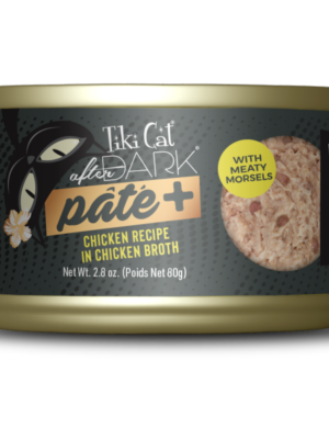 TIKI CAT AFTER DARK PATE PLUS - POLLO EN CALDO DE POLLO - 80 GR - LATA
