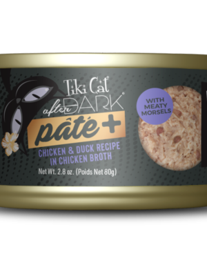 TIKI CAT AFTER DARK PATE PLUS - POLLO Y PATO EN CALDO DE POLLO - 80 GR - LATA
