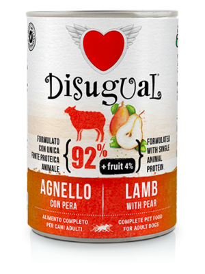 DISUGUAL DOG FRUIT - CORDERO Y PERA LATA POR 400 GR