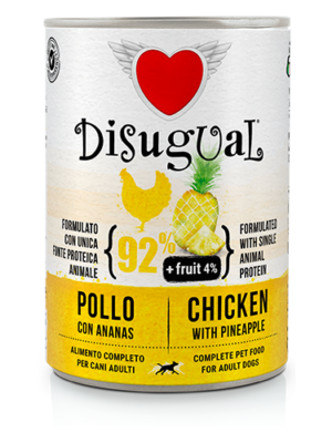 DISUGUAL DOG FRUIT - POLLO Y PIÑA LATA POR 400 GR