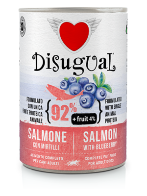 DISUGUAL DOG FRUIT - SALMON Y ARANDANOS LATA POR 400 GR