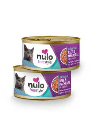 NULO CAT FS GRAIN FREE MINCED-PICADO  BEEF & MACKEREL CAN LATA 3 OZ - 85 GR