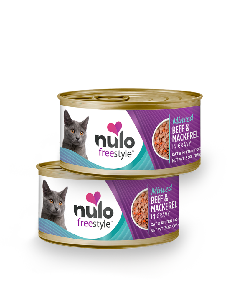 NULO CAT FS GRAIN FREE MINCED-PICADO BEEF & MACKEREL CAN LATA 3 OZ - 85 GR