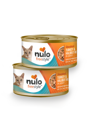 NULO CAT FS GRAIN FREE SHREDDED-TIRILLAS TURKEY & HALIBUT CAN LATA 3 OZ - 85 GR