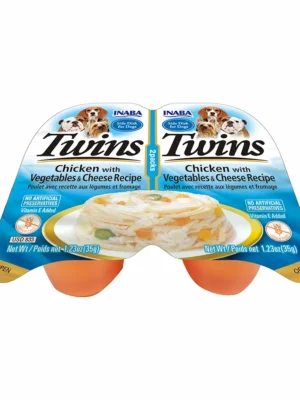 INABA DOG - TWINS CHICKEN WITH VEGETABLES & CHEESE RECIPE 70 gr